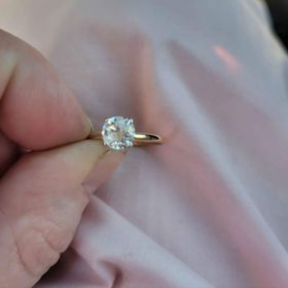 1.04ct natural diamond solitaire 14k yellow gold